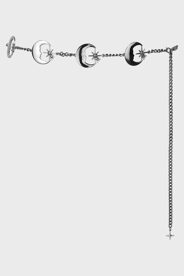 adjustable silver chain metal belt