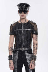 Devil Fashion mens punk shirt with spikes