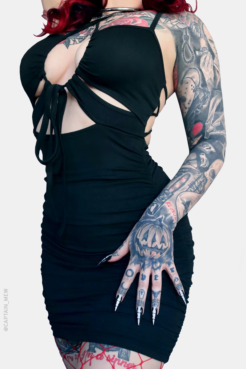 goth bodycon dress