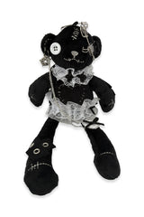 Handmade plush emo teddy with earring