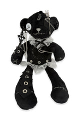 Plush handmade misfit goth teddy bear