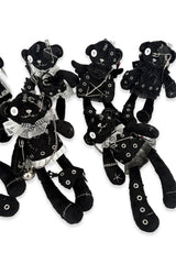 Black goth handmade toy plush teddy