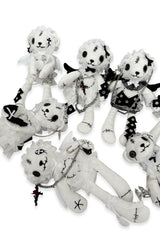 Plush emo handmade teddy bear with chains