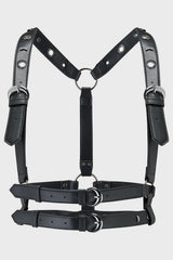 womens vegan leather high-waisted harness belt
