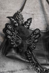 embroidered mothman plush keychain