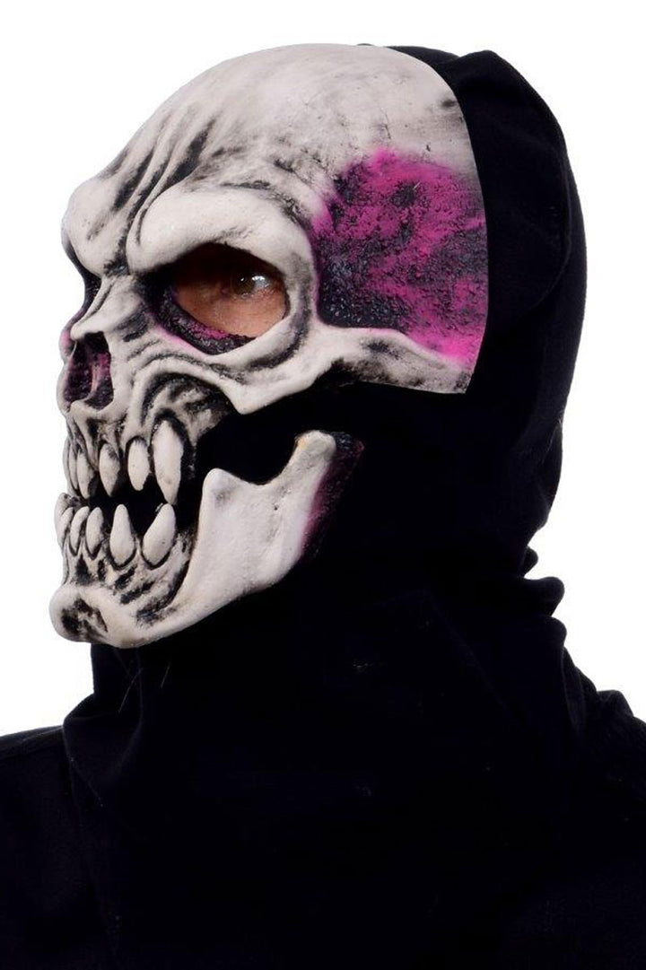 hooded skull halloween mask
