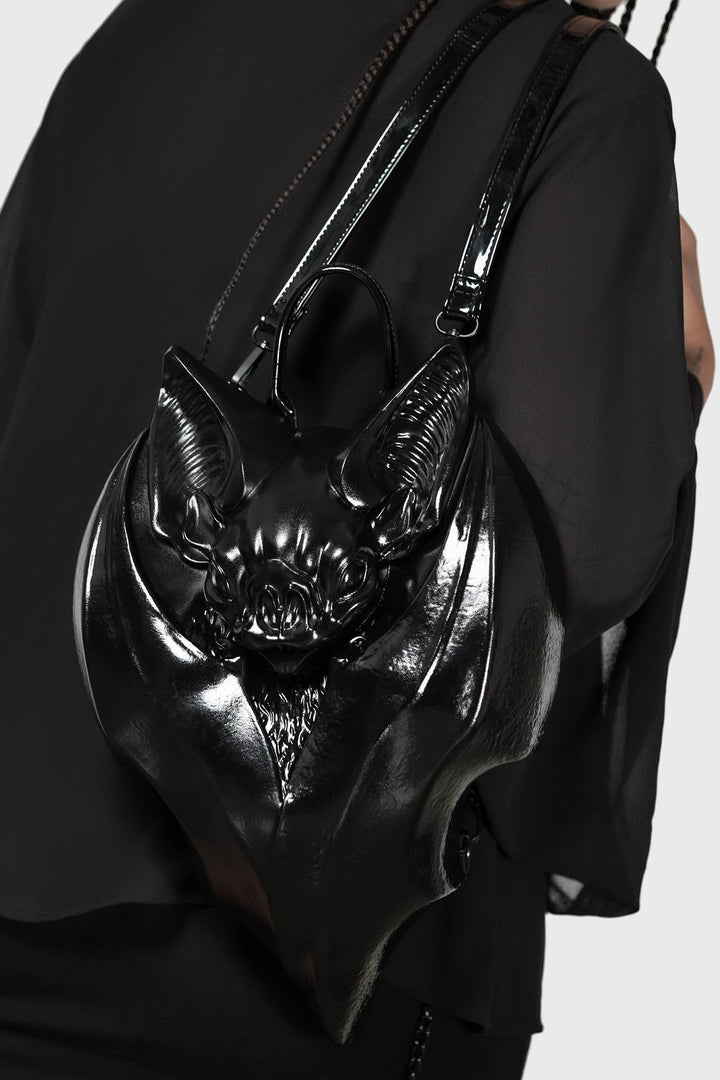 womens bat shaped gothic backpack