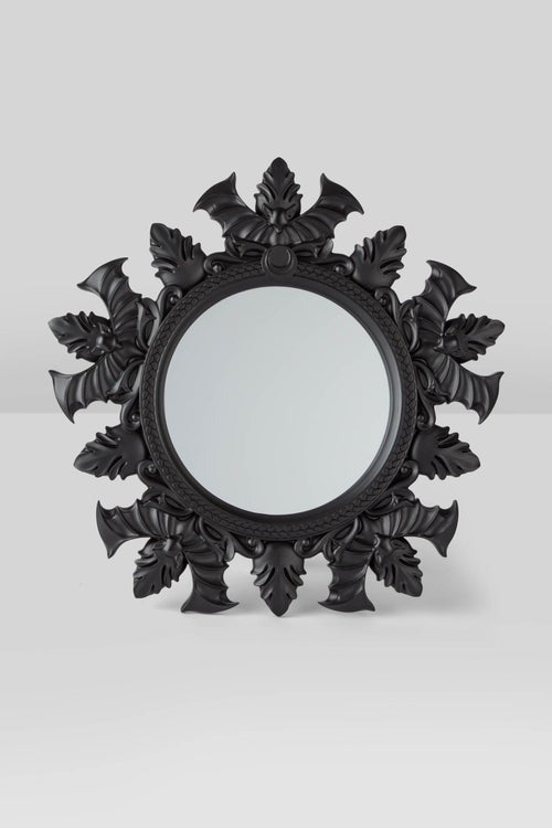 black gothic wall hanging mirror