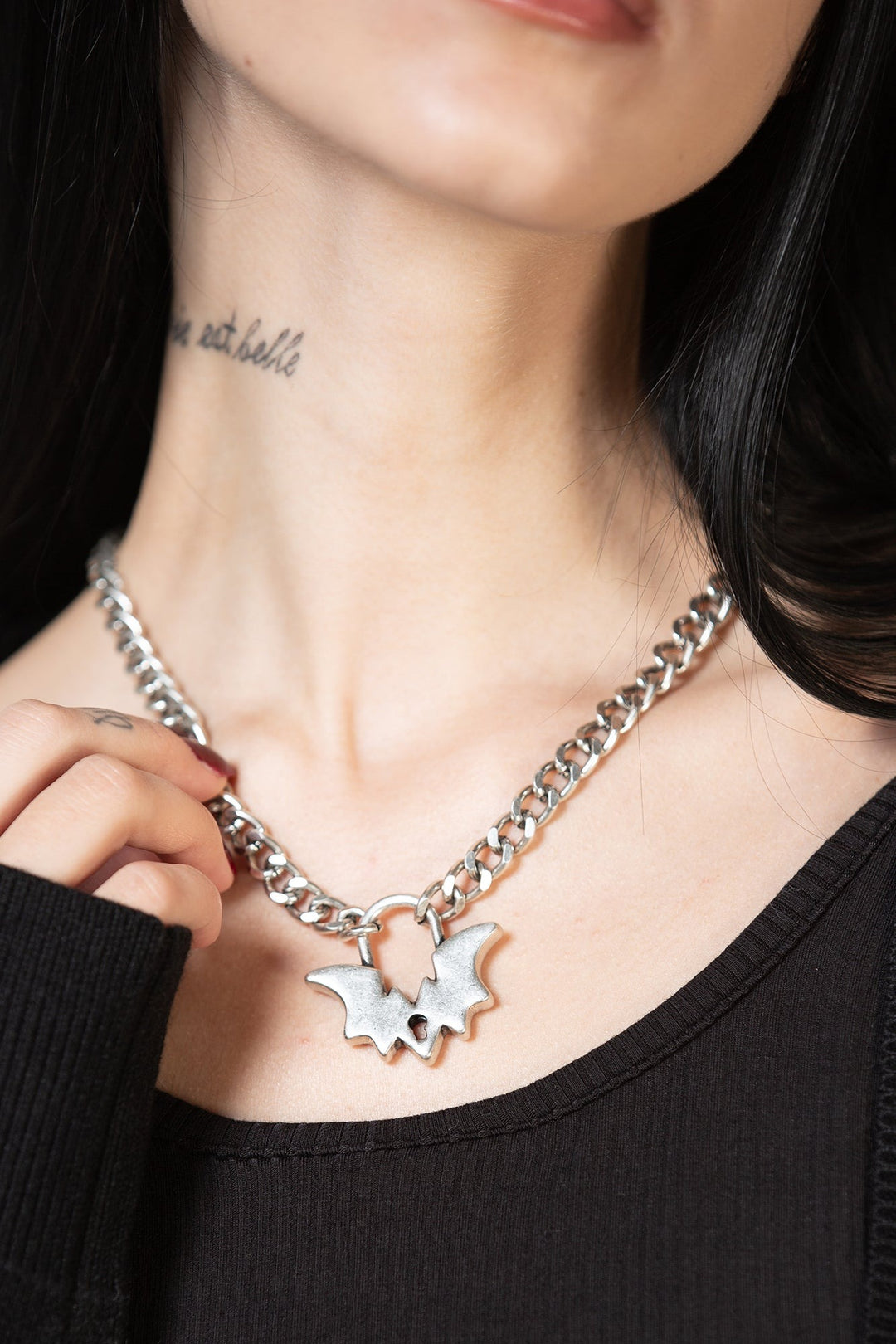 womens punk chain necklace