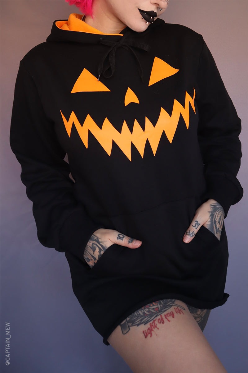 oversized pumpkin hoodie