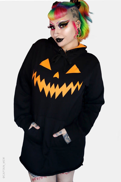 Noir Haunted Hollows Oversized Hoodie Dress – VampireFreaks