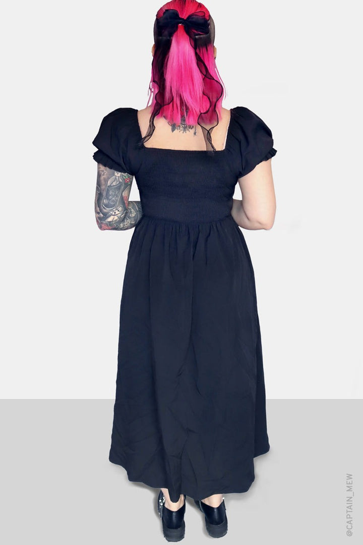 womens puffed sleeve plus size gothic dress