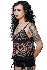 vintage inspired gothic flared open front halter top