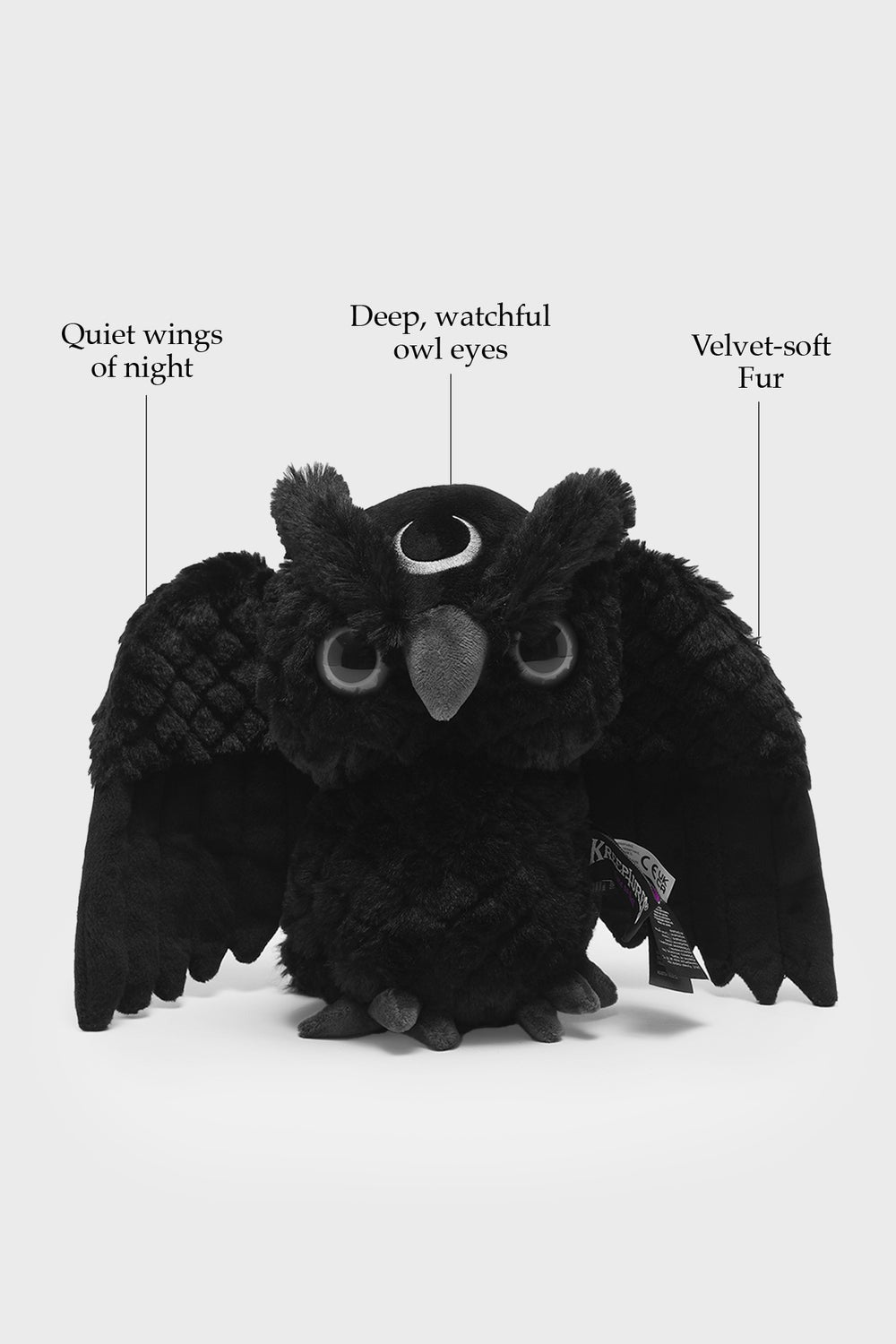 killstar's black owl plush toy kreepture