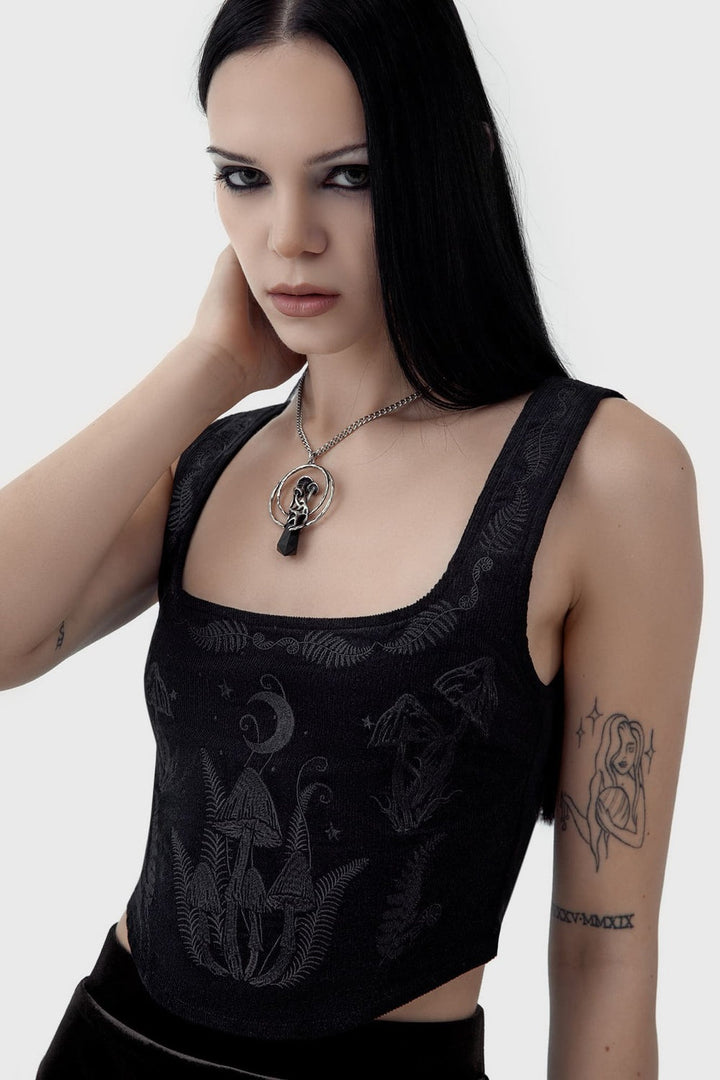 black velvet whimsigoth corset top