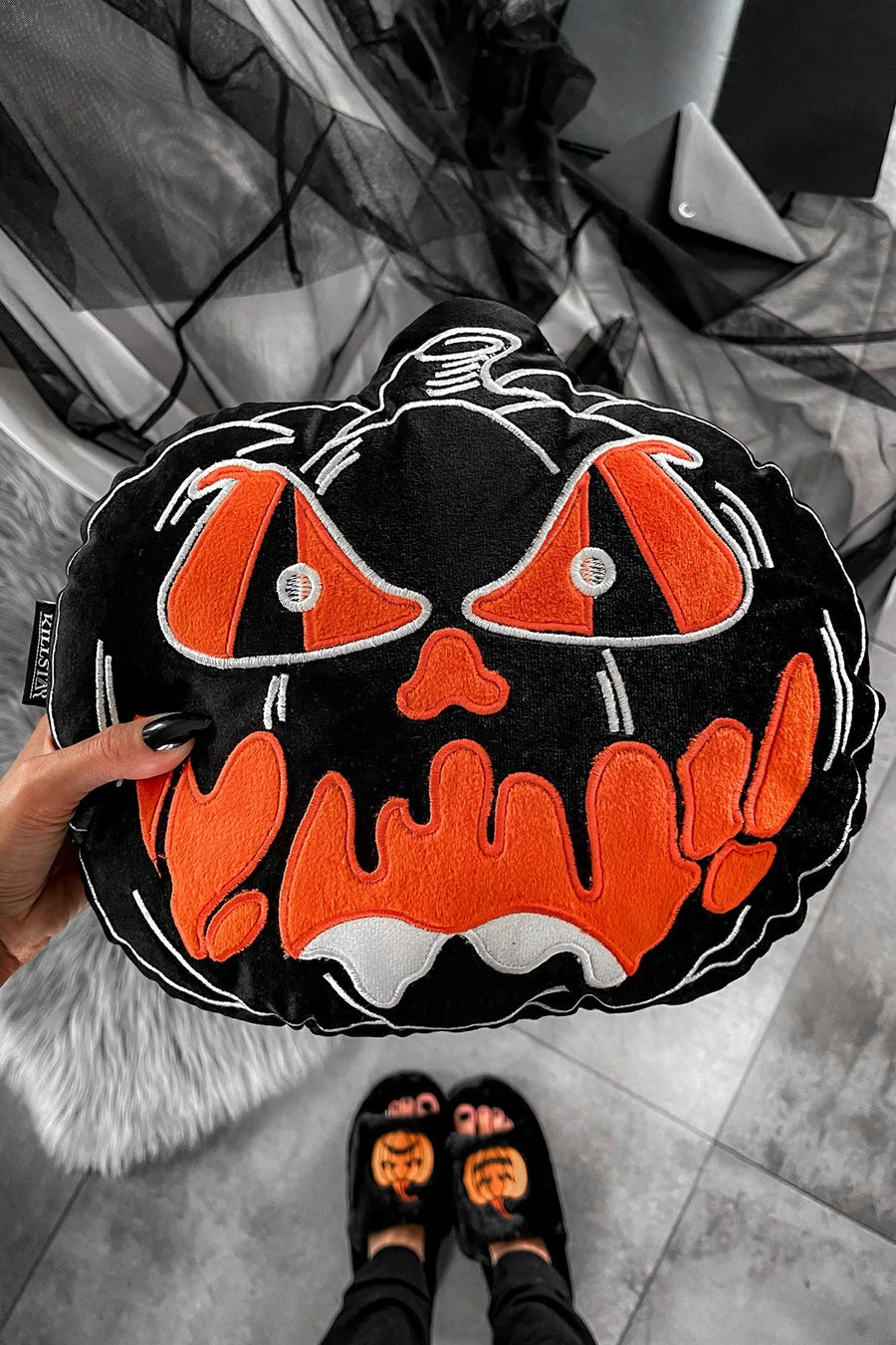 pumpkin throw pillow