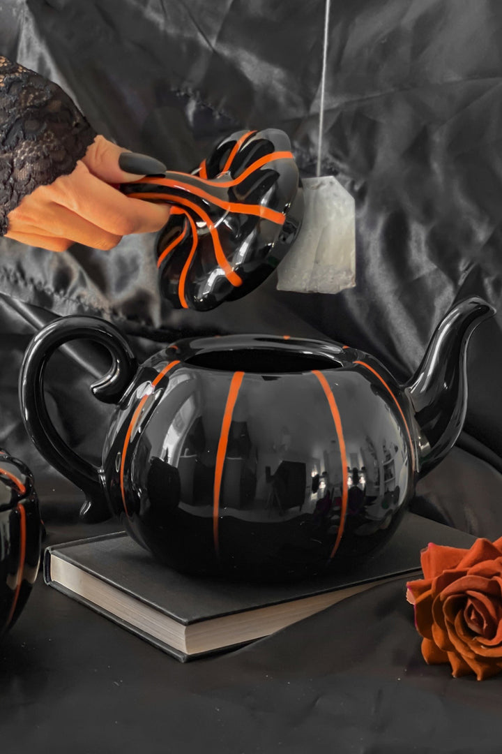 pumpkin shaped teapot