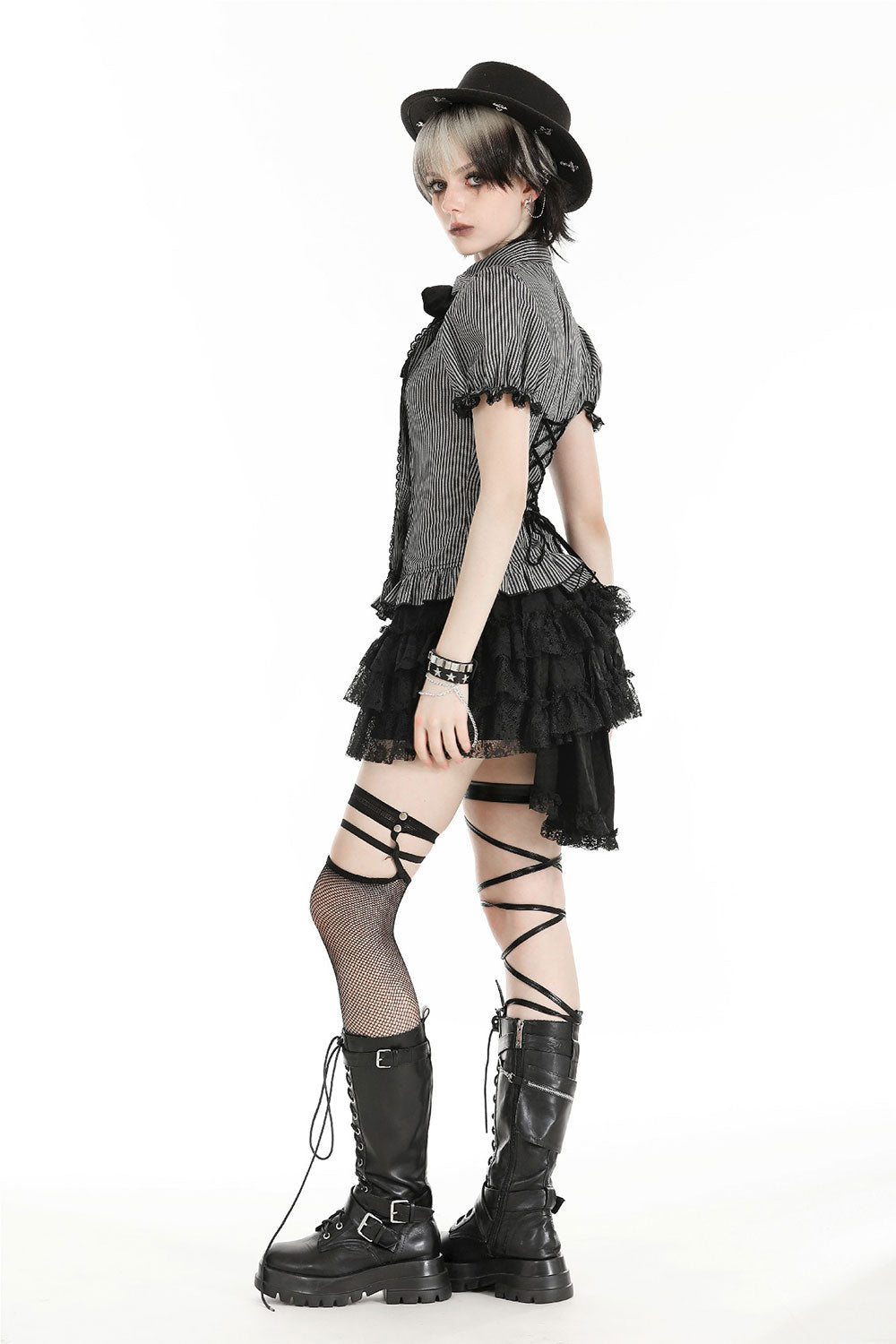 Victorian goth inspired womens skort