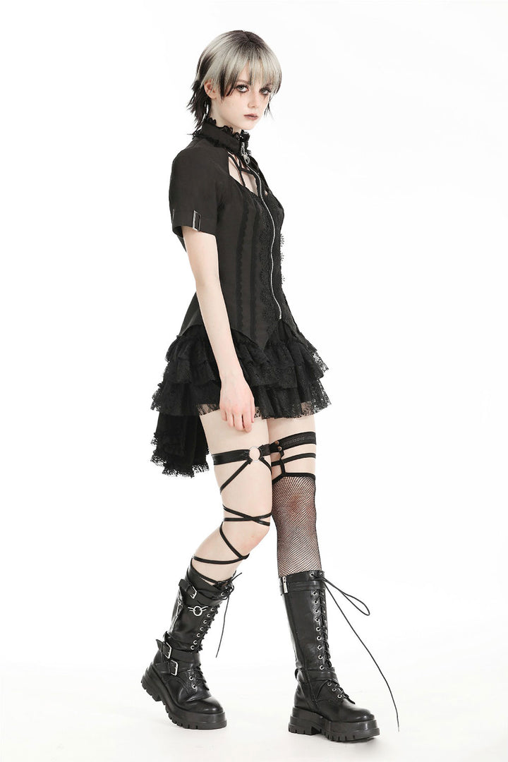 Womens lace skort with detachable fishtail