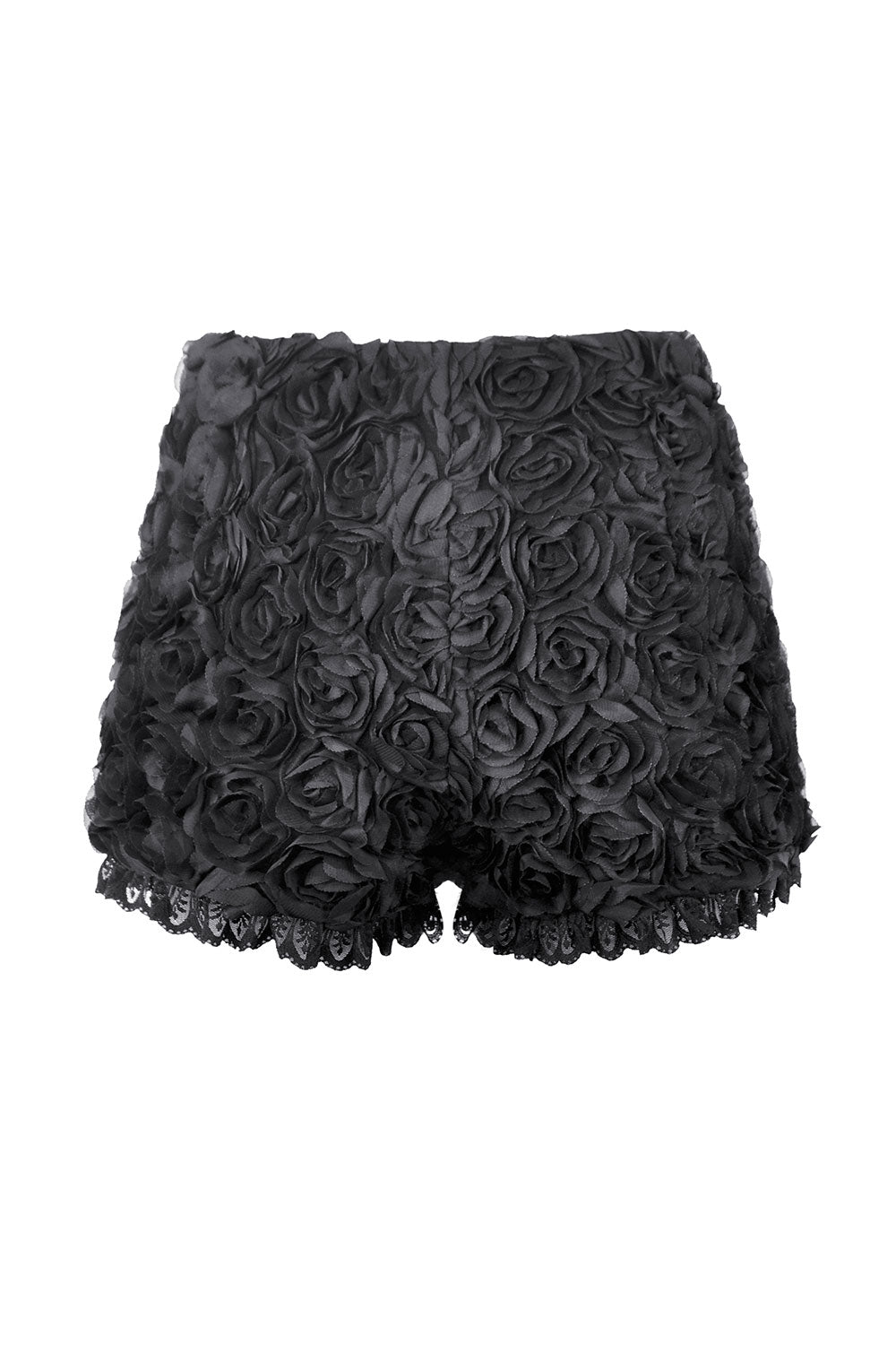 Dark in Love black rose womens shorts