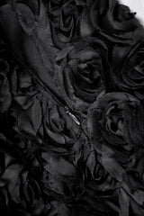 Black rose bloomers with zipper