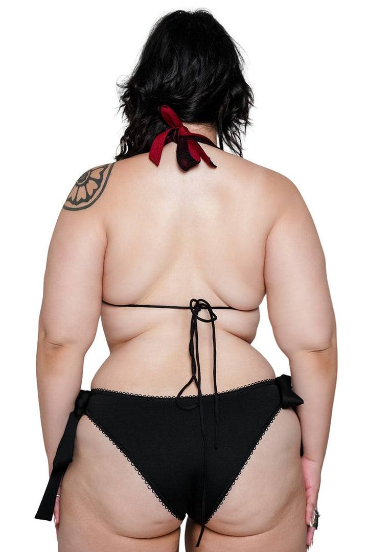 plus size ruffle gothic bikini