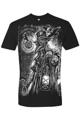 black and white cotton plague doctor shirt