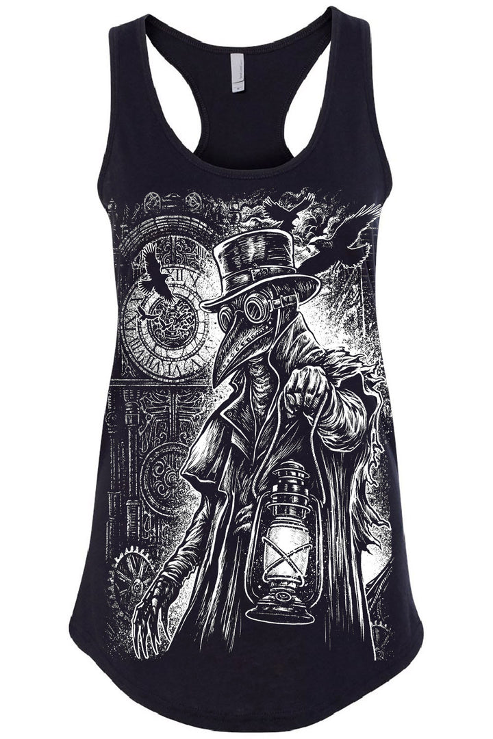 womens plague doctor tank top with ravens