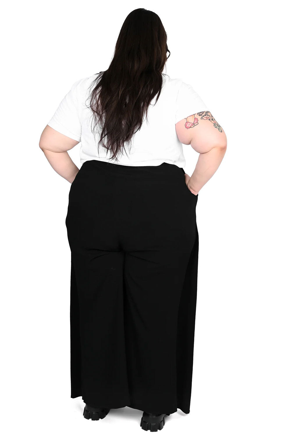 Comfy casual wide leg pant in plus sizes