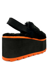 Lilly Jack Platform Slides [BLACK/ORANGE]
