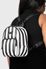 beetlejuice inspired goth bat backpack