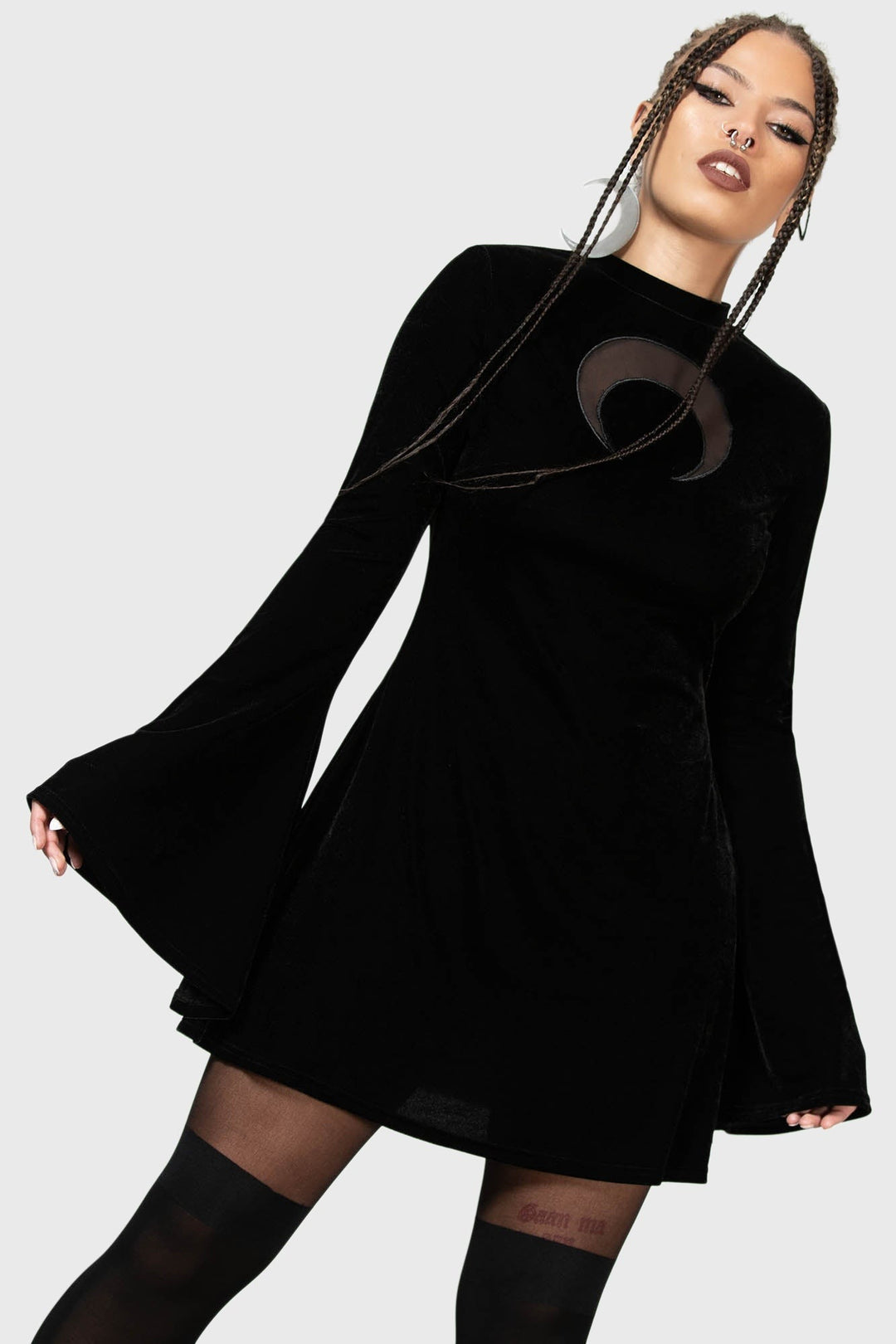 black lunar dress