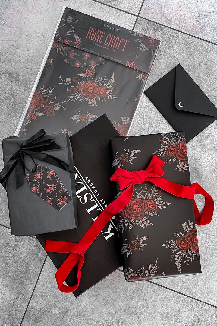 goth xmas gift wrapping gift paper
