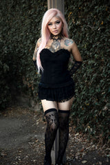 Womens goth fashion thigh high stockings