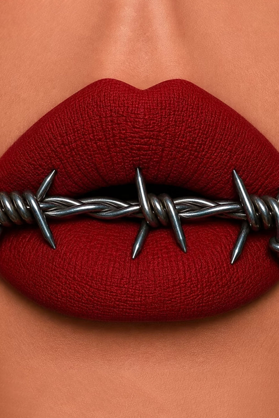 Bold matte red lip gloss from Curst Kosmetics