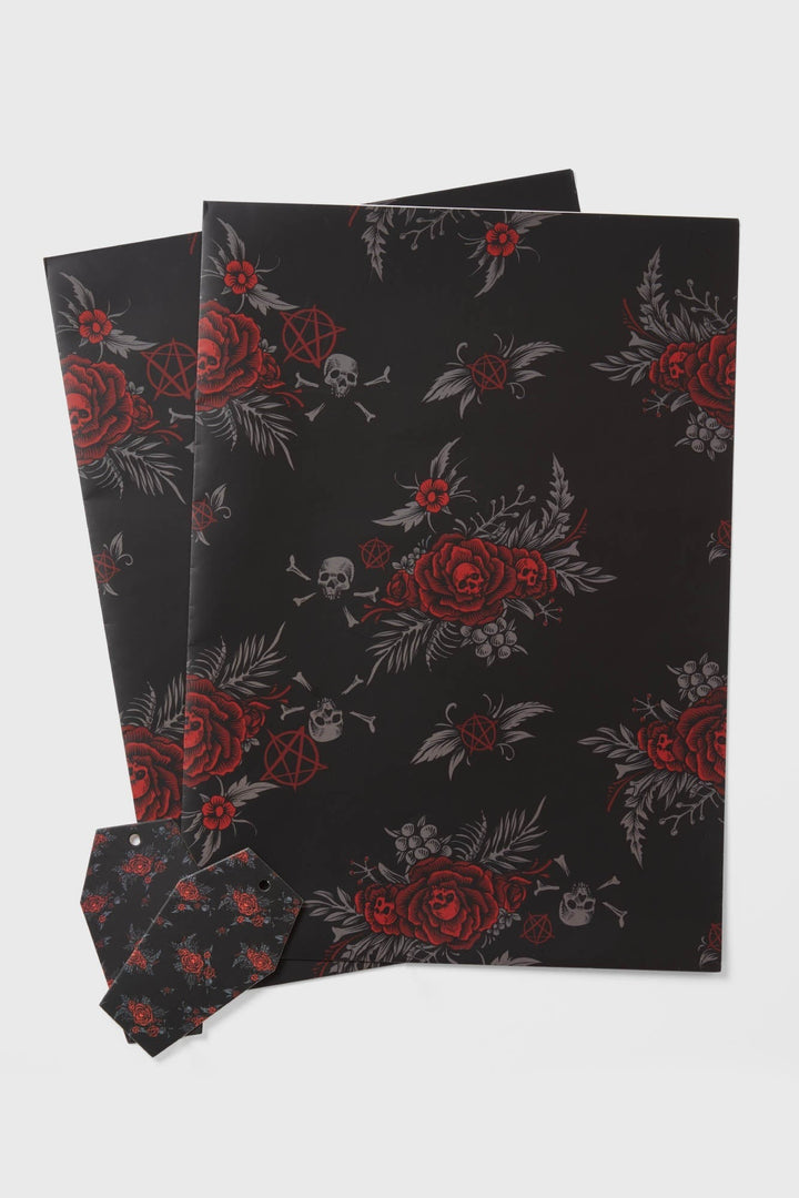 gothic birthday wrapping paper