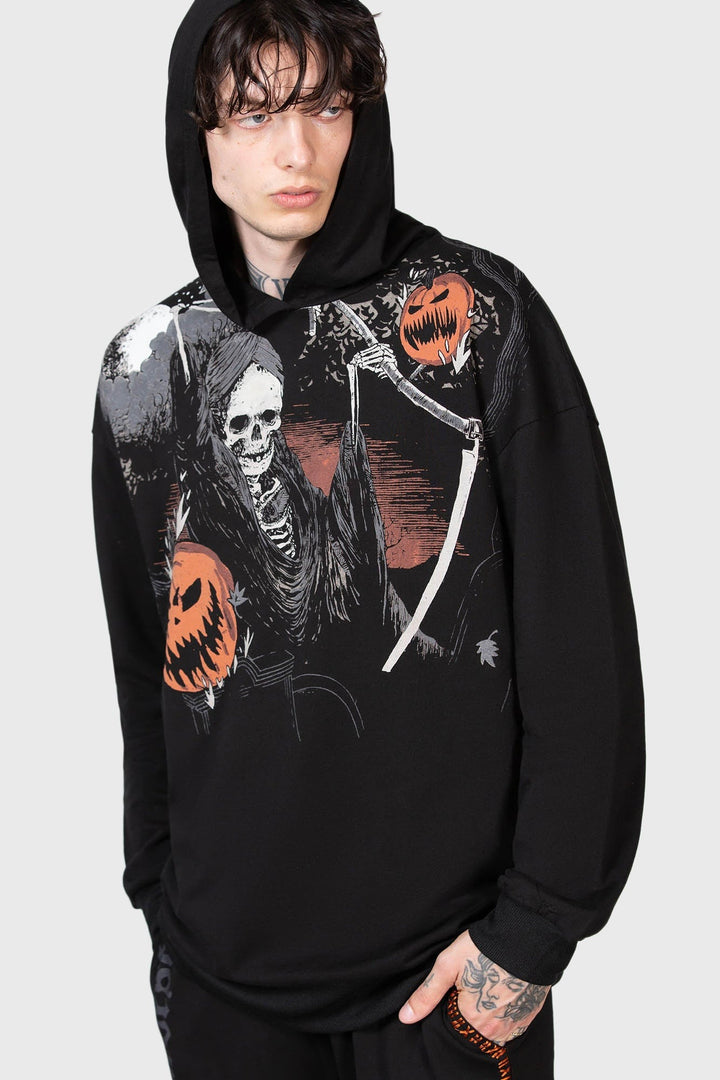 mens plus size street goth hoodie