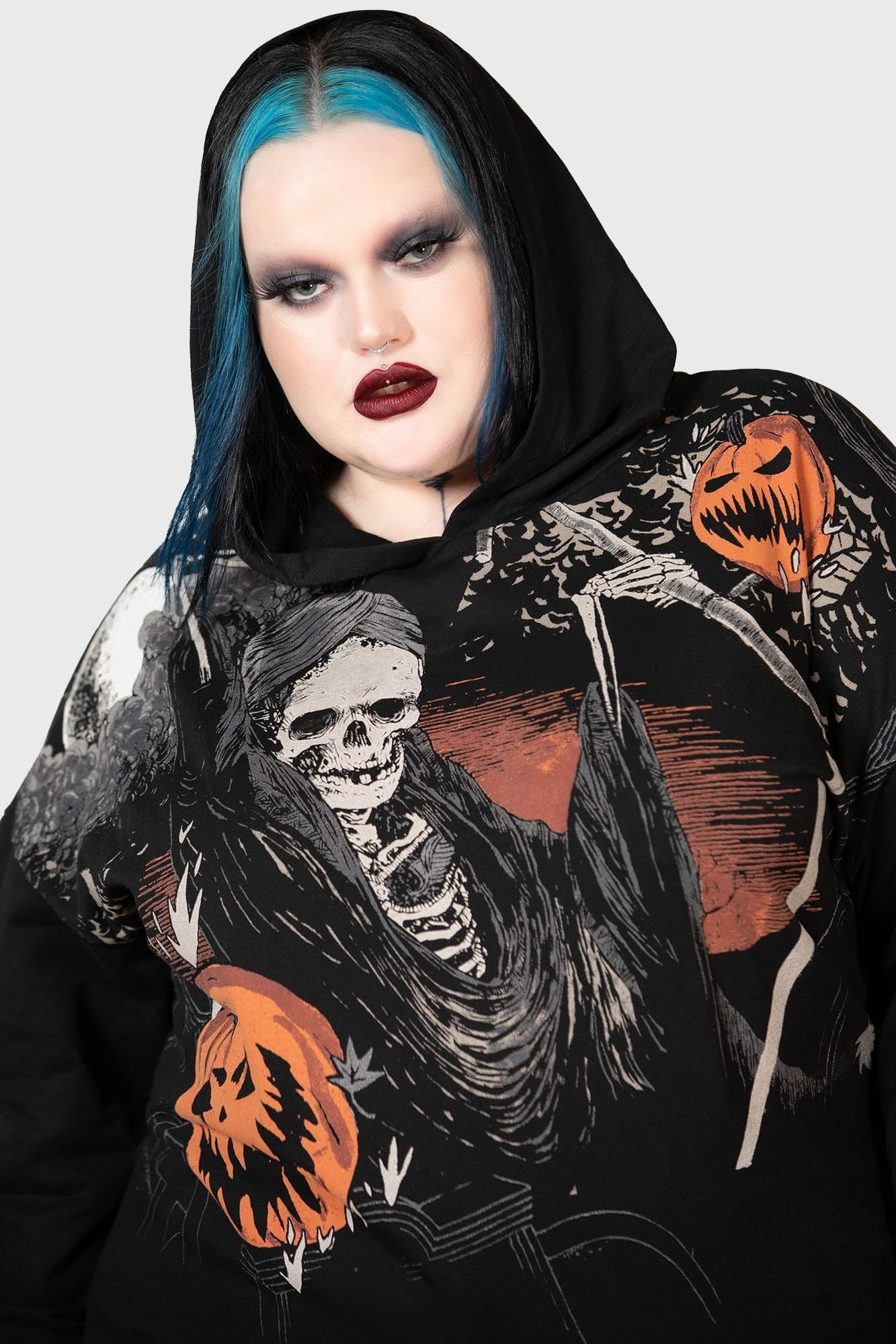 womens horror pullover hoodie
