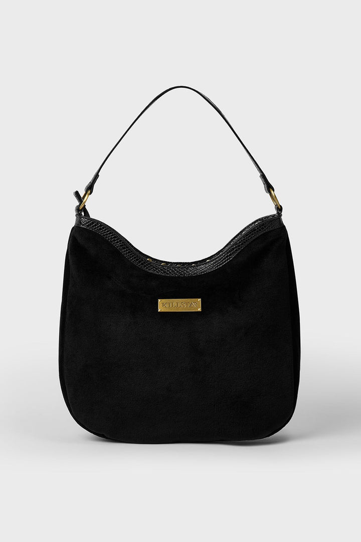 embroidered velvet snake purse shoulder bag