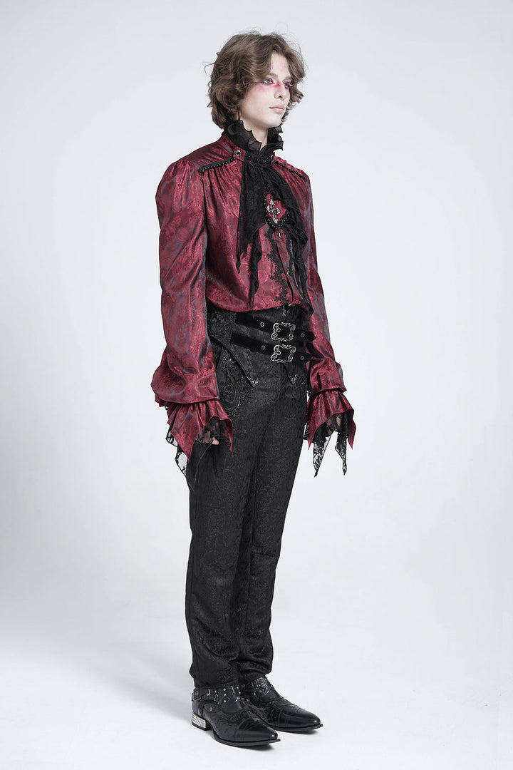Vintage style goth mens dress shirt