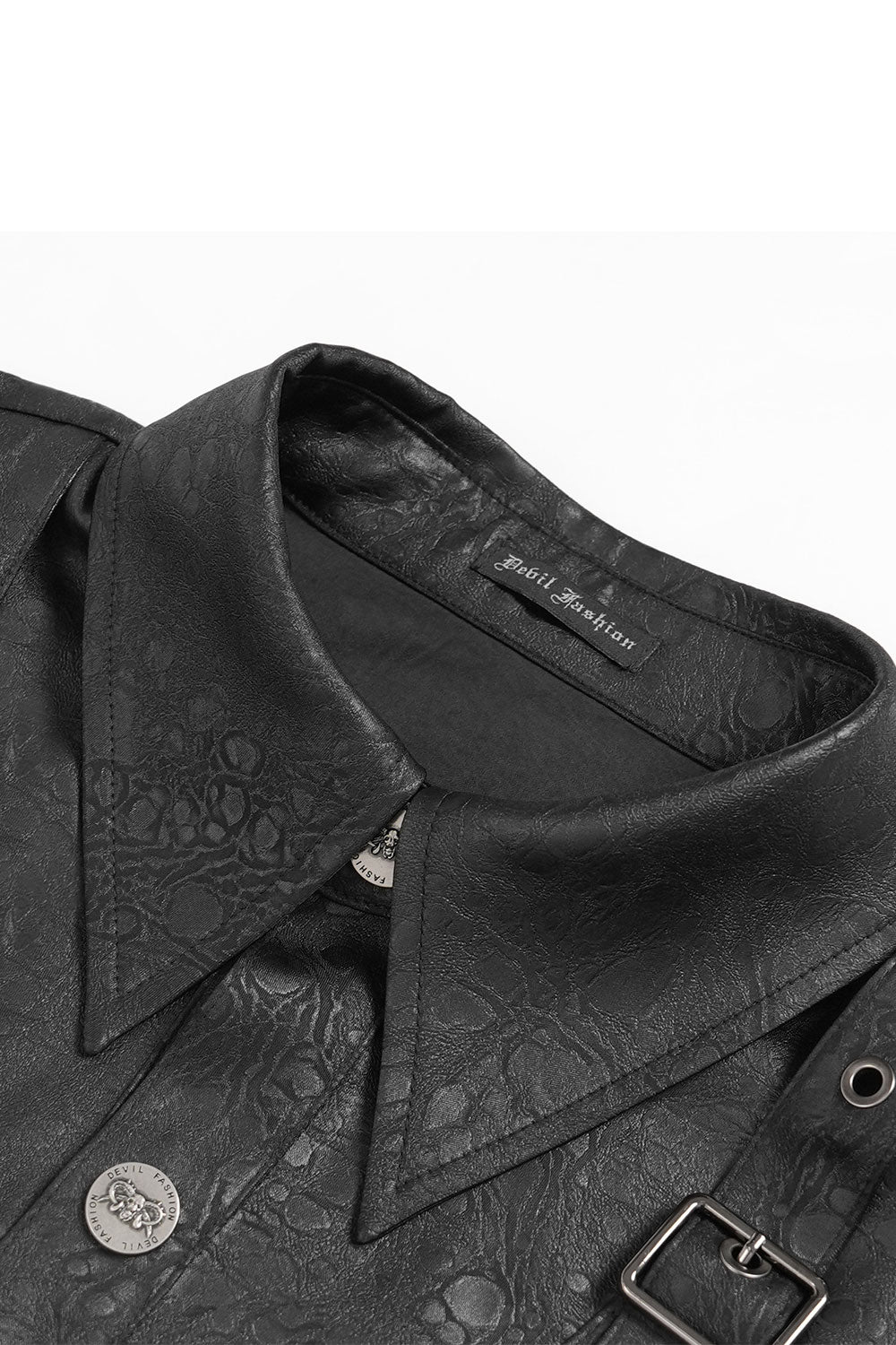 Mens collard shirt with chains