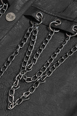 Devil Fashion mens shirt with chain detail