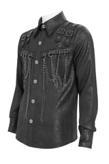 Black button down for men