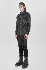Devil Fashion mens plus size punk button down