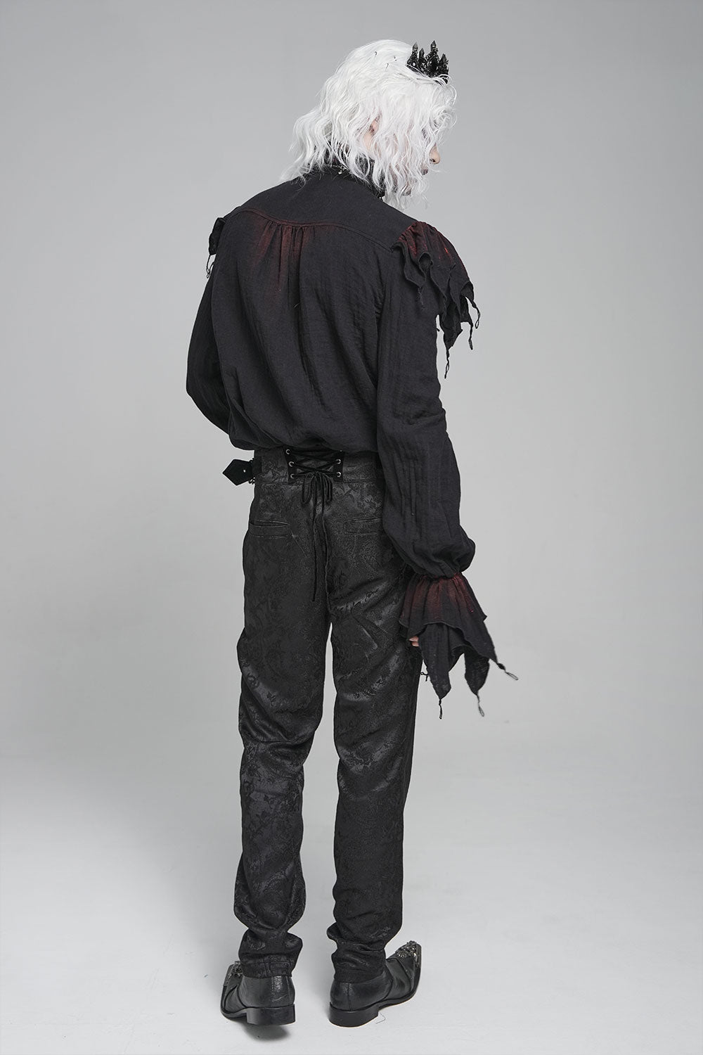 Mens vintage style shirt with asymmetrical bell cuffs
