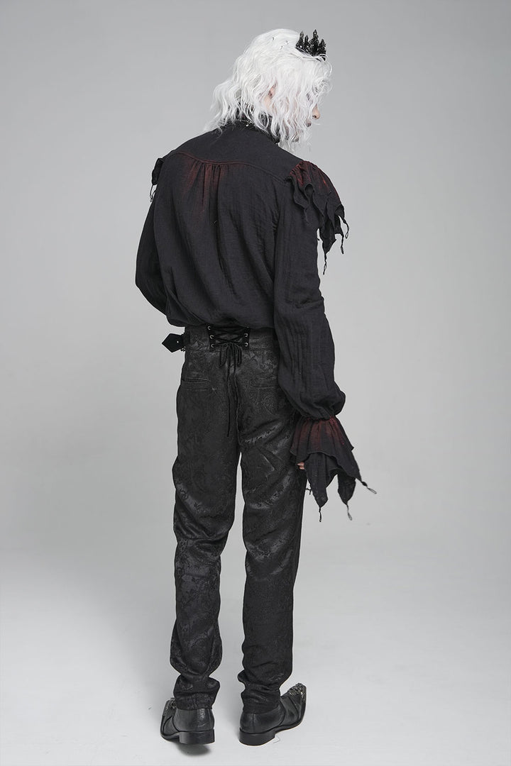 Mens vintage style shirt with asymmetrical bell cuffs