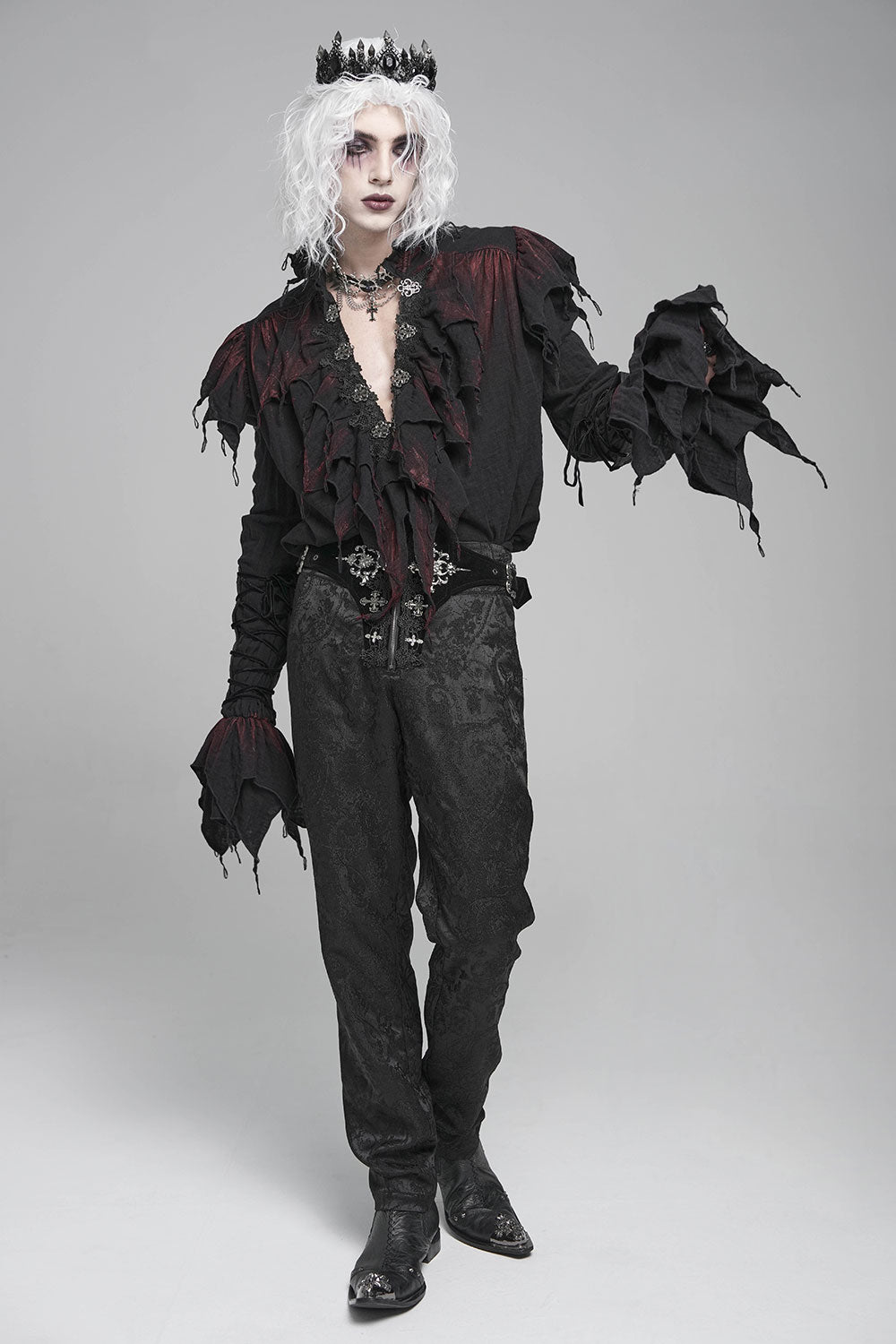 Mens goth button down top