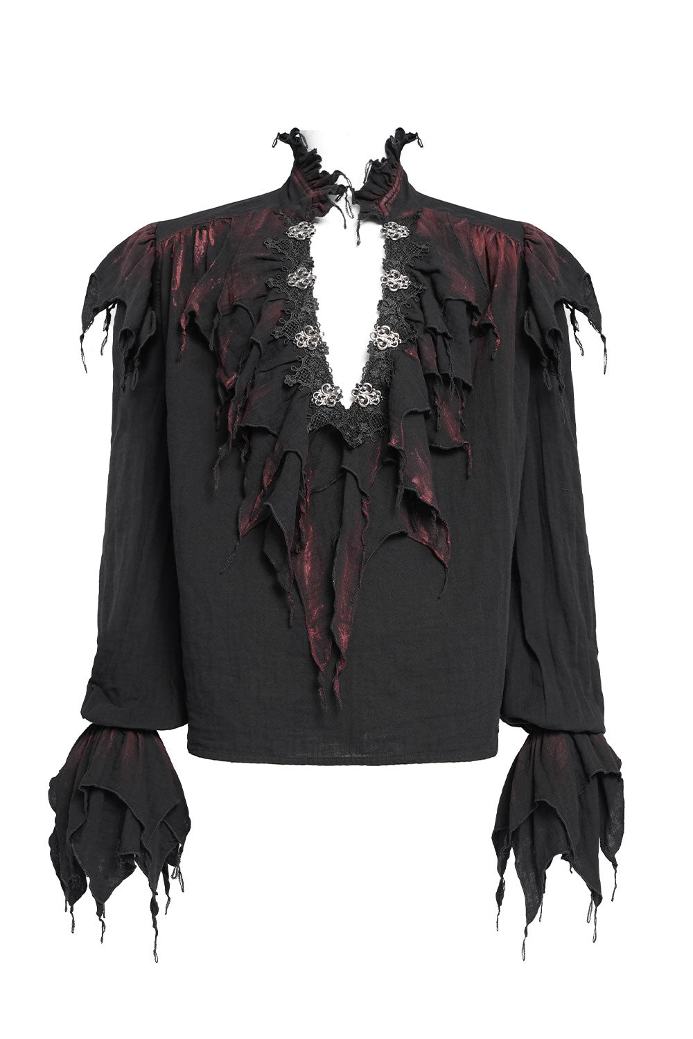 Mens victorian goth distressed top