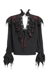 Mens victorian goth distressed top