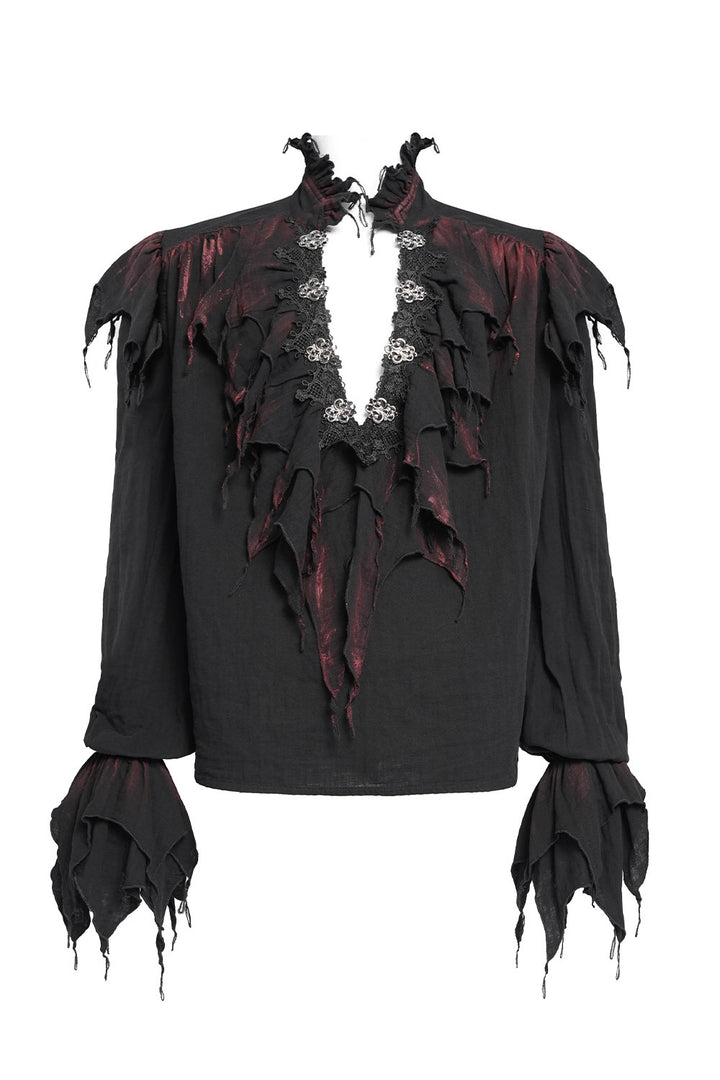Mens victorian goth distressed top